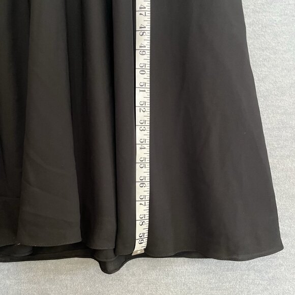 Fame and Partners Black Plunge Neck Dress Size 4 Thigh High Slit Formal Maxi NWT - Picture 14 of 16